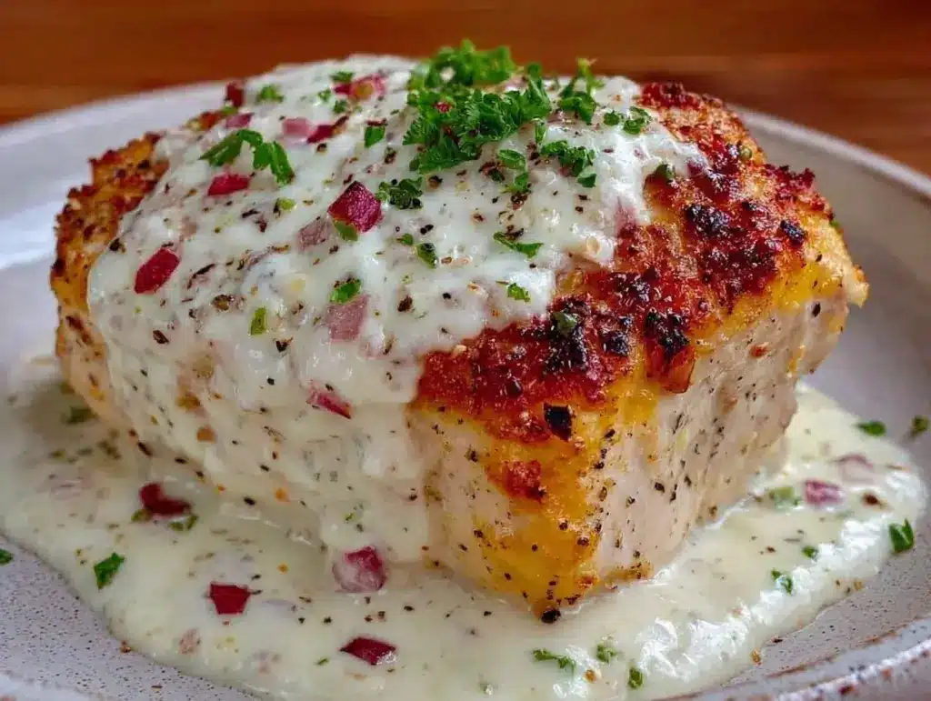 creamy Parmesan baked Caesar chicken - featured image