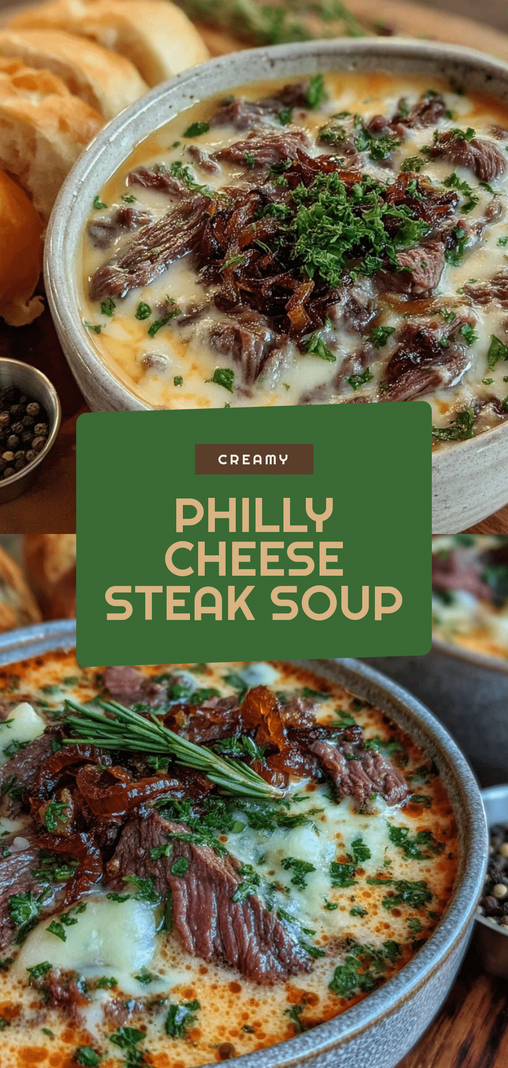 Creamy Philly Cheese Steak Soup Recipe Easy Cozy Comfort Meal 5 creamy philly cheese steak soup recipe