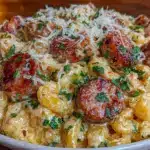 creamy smoked sausage pasta - featured image
