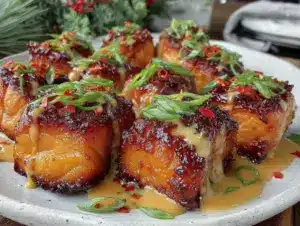 Home 6 crispy bang bang salmon bites - featured image