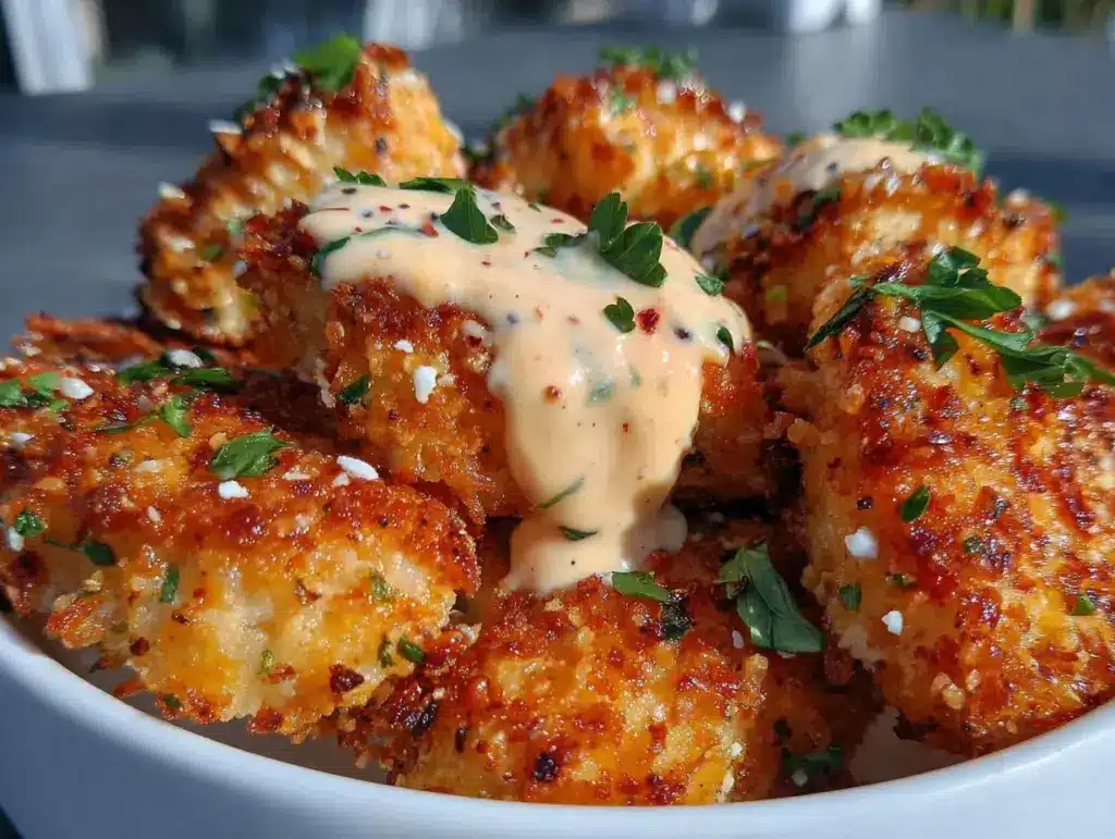 Home 2 crispy Parmesan chicken with garlic sauce - featured image