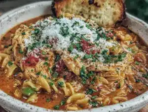 Home 4 crock pot chicken Parmesan soup - featured image