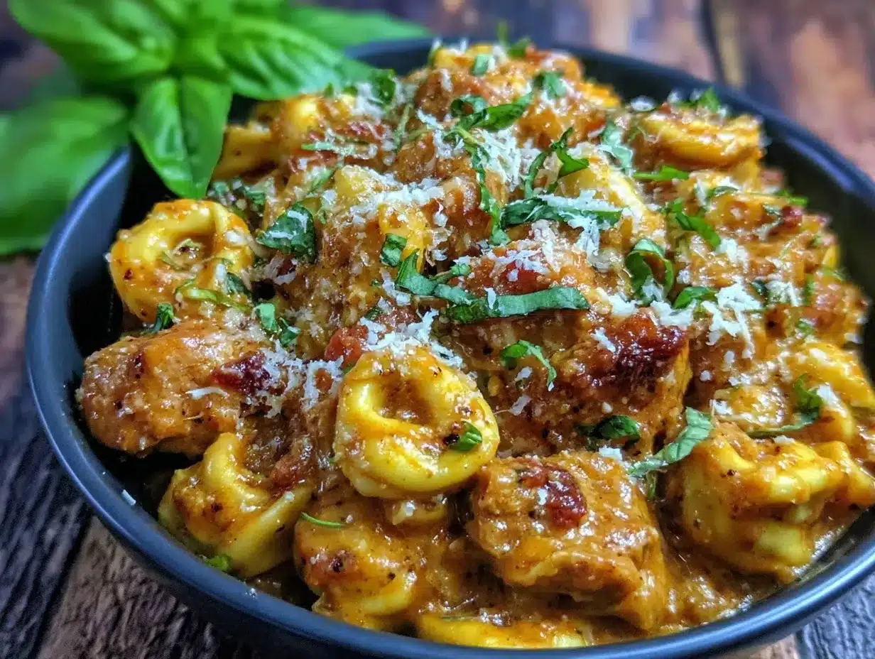 CrockPot Chicken Tortellini Recipe Easy Dinner Ready in 6 Hours 4 crockpot chicken tortellini preparation steps