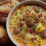 crockpot sausage potato soup - featured image