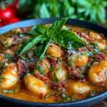 dairy-free sun dried tomato gnocchi soup - featured image