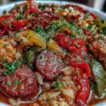 dump and go crockpot jambalaya - featured image