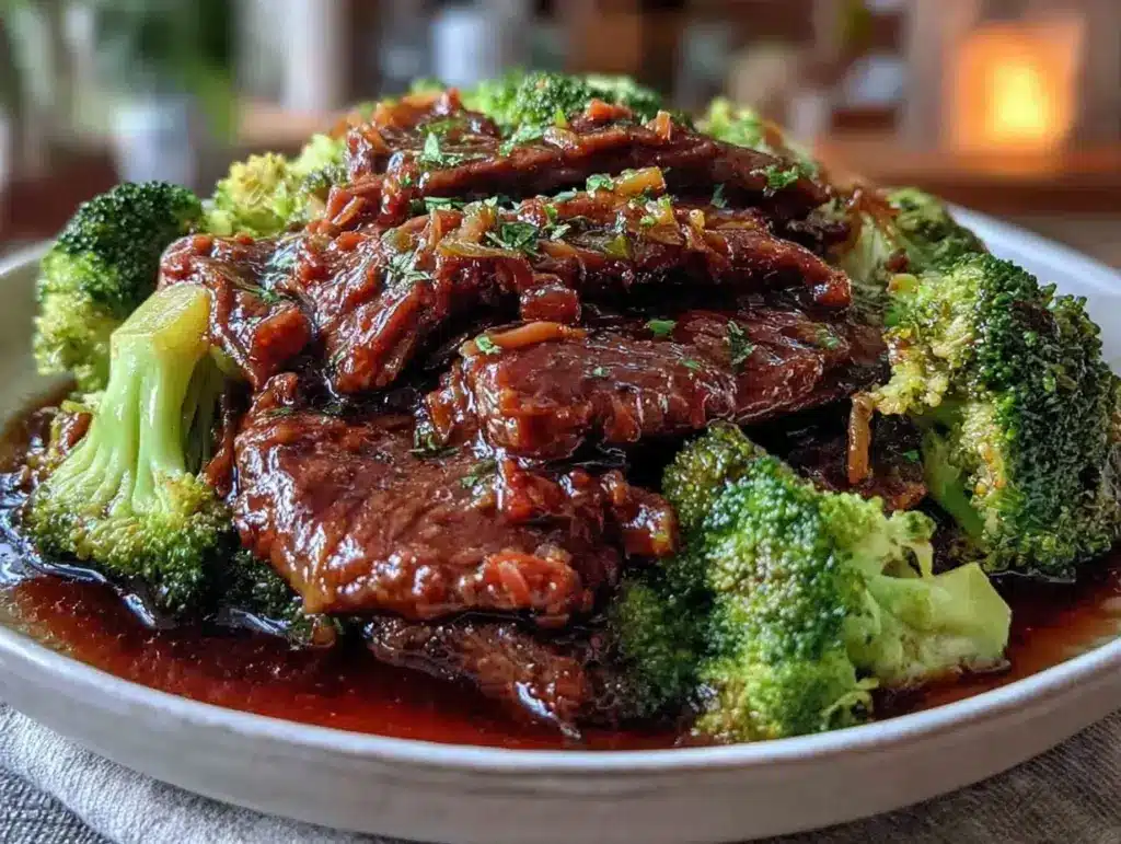 easy Chinese beef and broccoli recipe - featured image