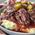 easy crockpot mississippi pot roast - featured image