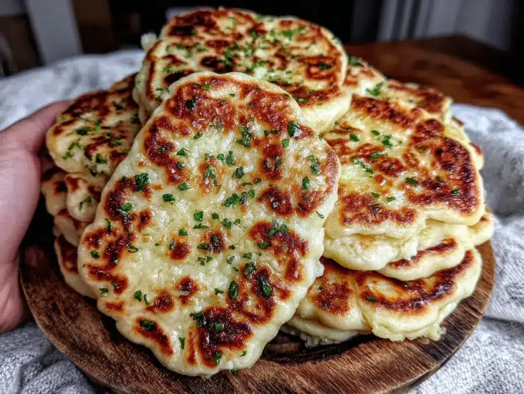 easy garlic flatbreads - featured image