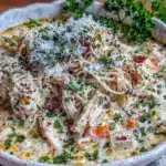 easy garlic Parmesan chicken soup - featured image