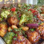 easy sheet pan cashew chicken - featured image