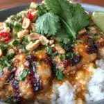 easy Thai peanut chicken recipe - featured image