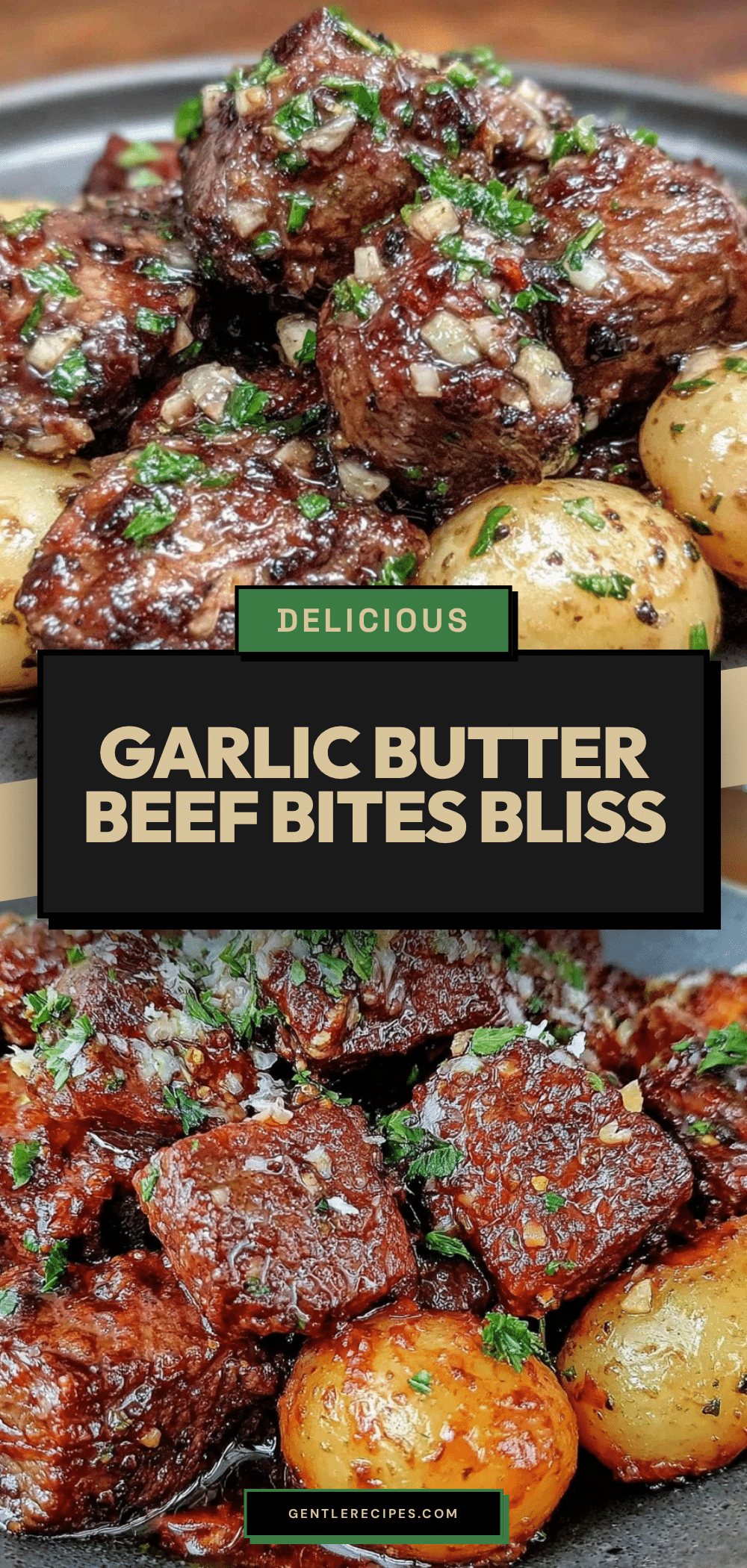 Garlic Butter Beef Bites with Potatoes Easy Slow Cooker Dinner Recipe 5 garlic butter beef bites recipe