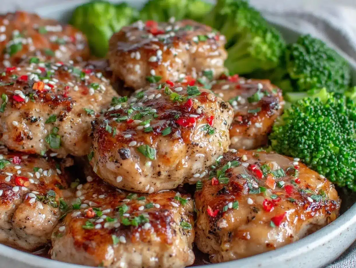 Garlic Butter Chicken and Broccoli Healthy Dinner Easy 25-Minute Recipe 4 garlic butter chicken and broccoli preparation steps