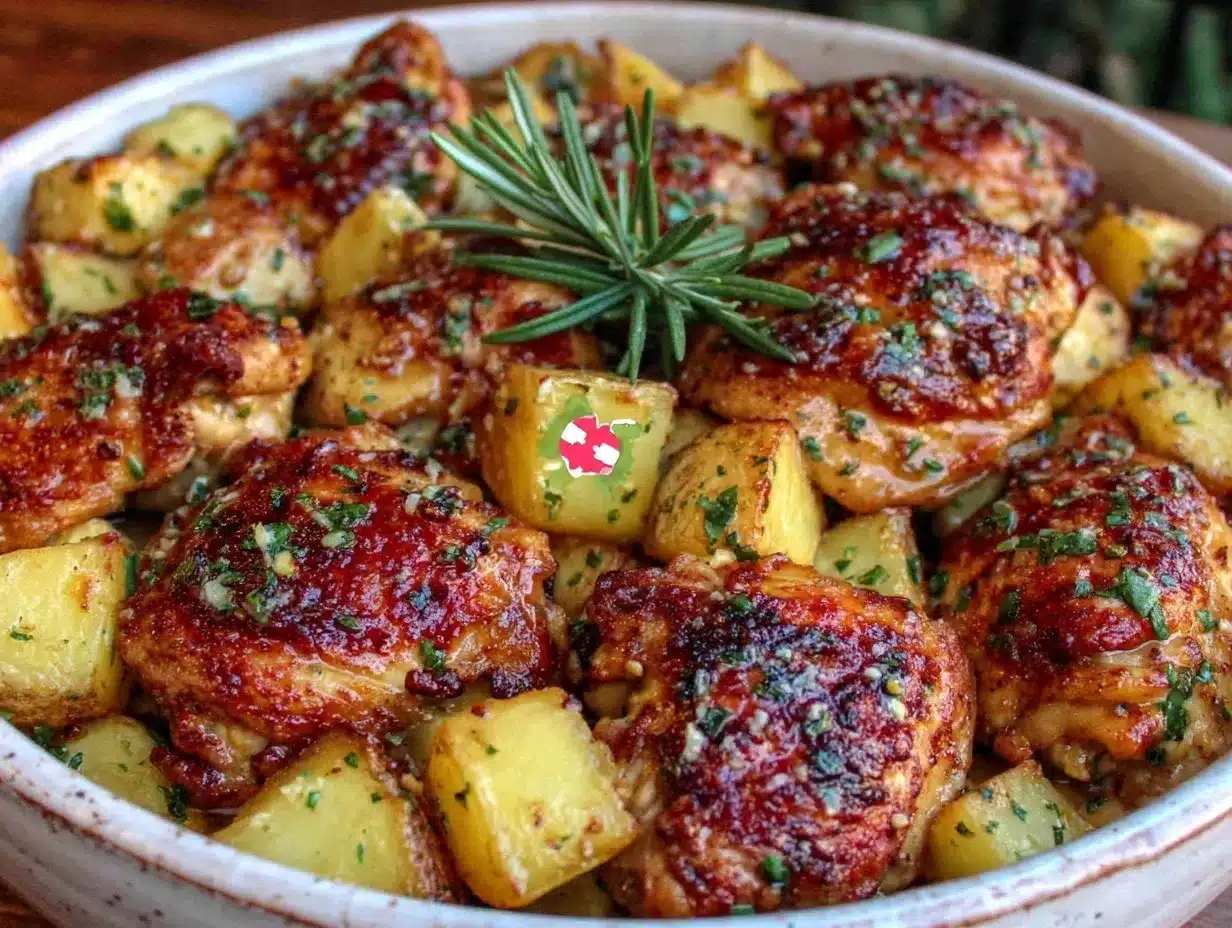 Garlic Parmesan Crockpot Chicken and Potatoes Easy 4-Step Comfort Meal 4 Garlic Parmesan Crockpot Chicken and Potatoes preparation steps