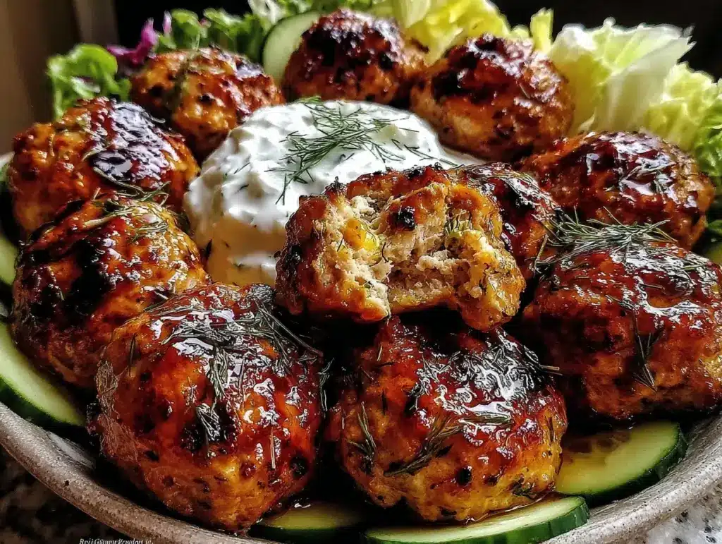 Home 3 Greek chicken meatballs - featured image
