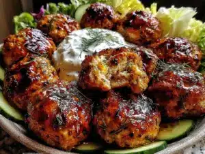 Home 6 Greek chicken meatballs - featured image