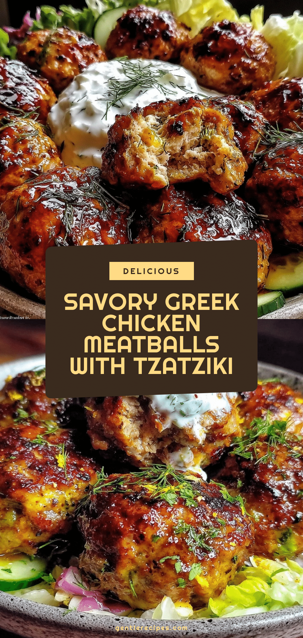 Greek Chicken Meatballs Recipe Easy Weeknight Dinner with Tzatziki Sauce 5 Greek chicken meatballs recipe