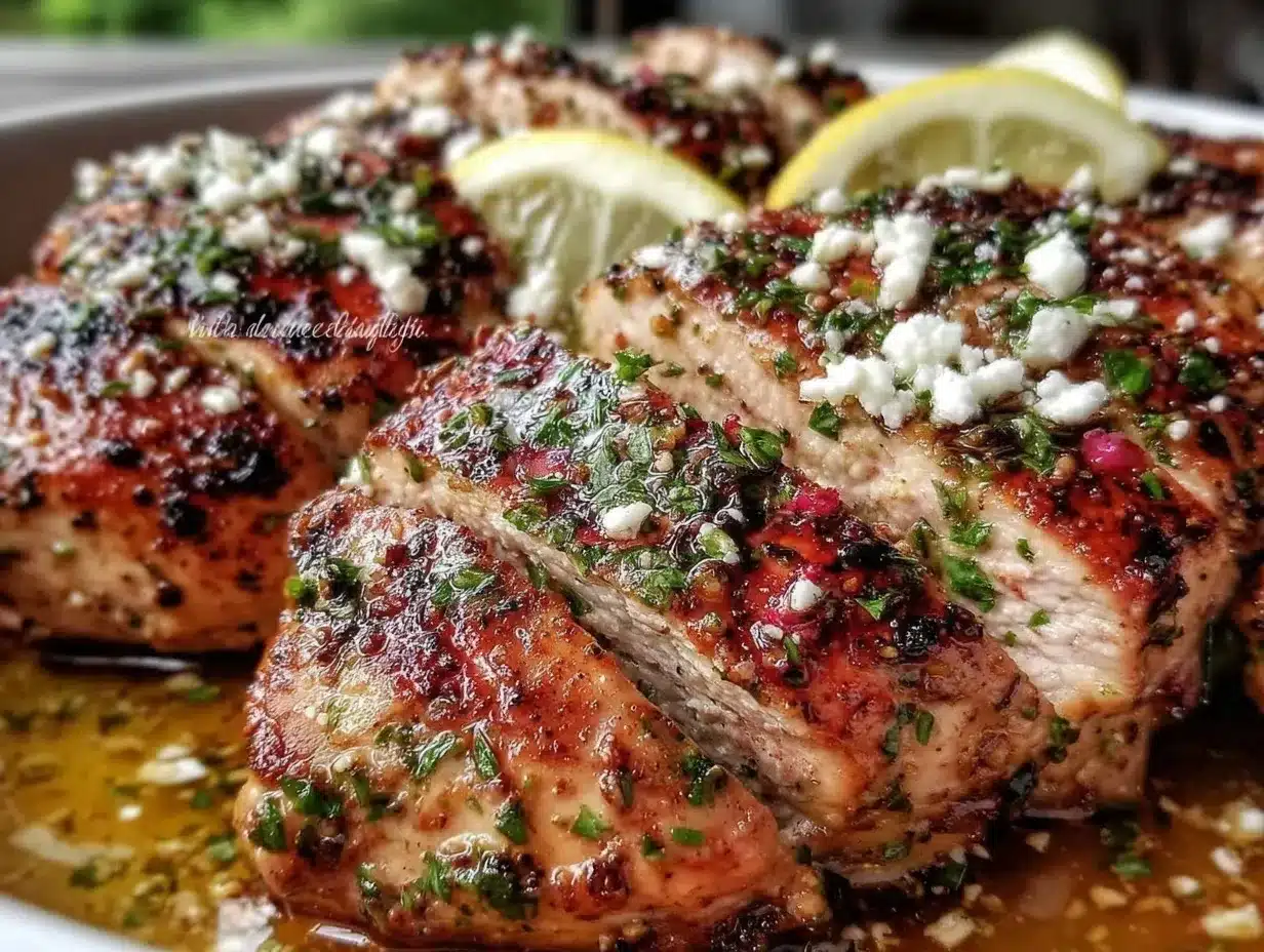 Greek Chicken with Lemon and Feta Easy 30-Minute Healthy Dinner Recipe 4 Greek chicken with lemon and feta preparation steps
