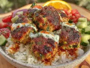 Home 5 Greek meatball bowl - featured image