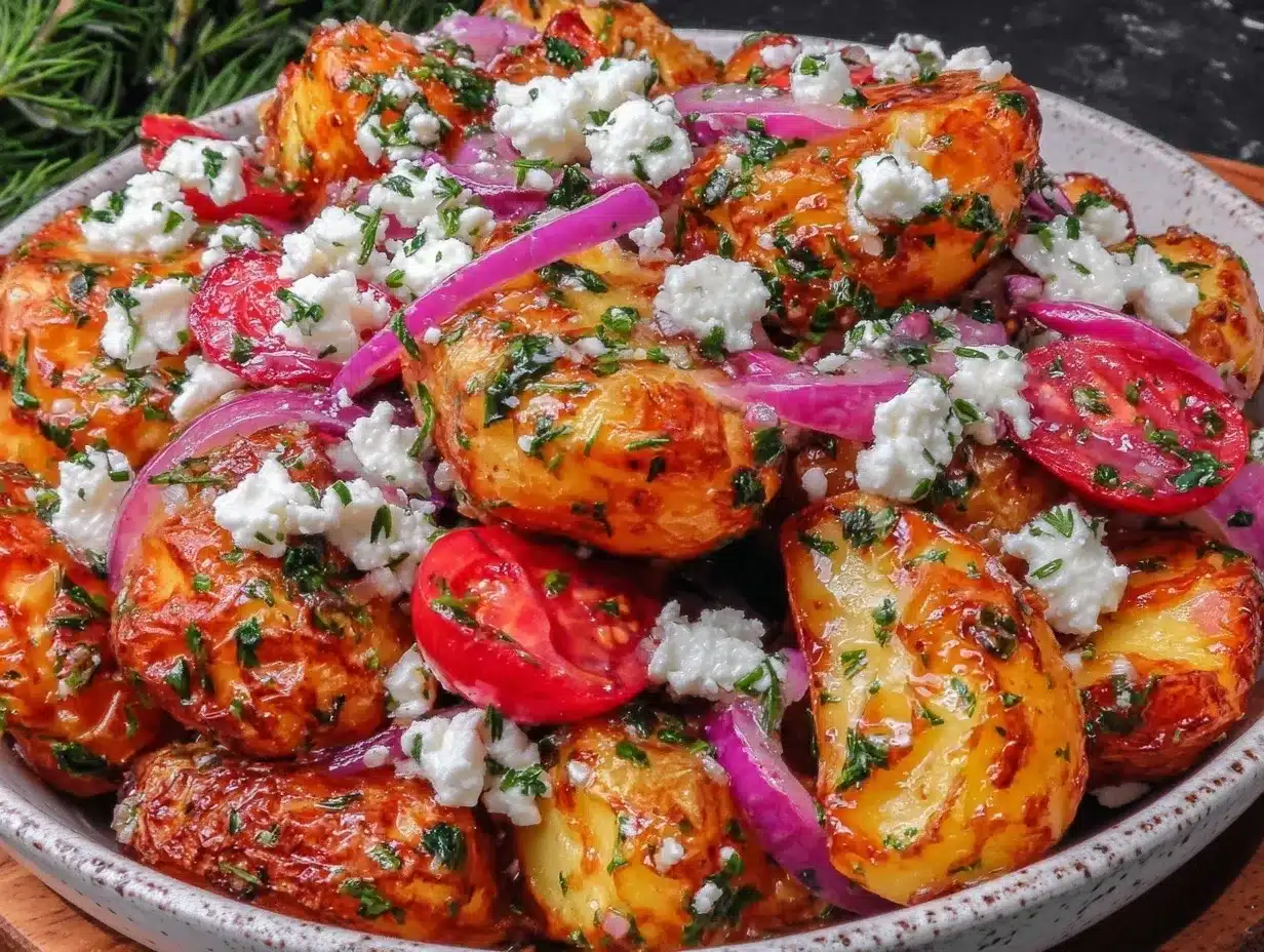 Greek Potato Salad with Feta Easy Recipe Ready in 30 Minutes 4 greek potato salad with feta preparation steps