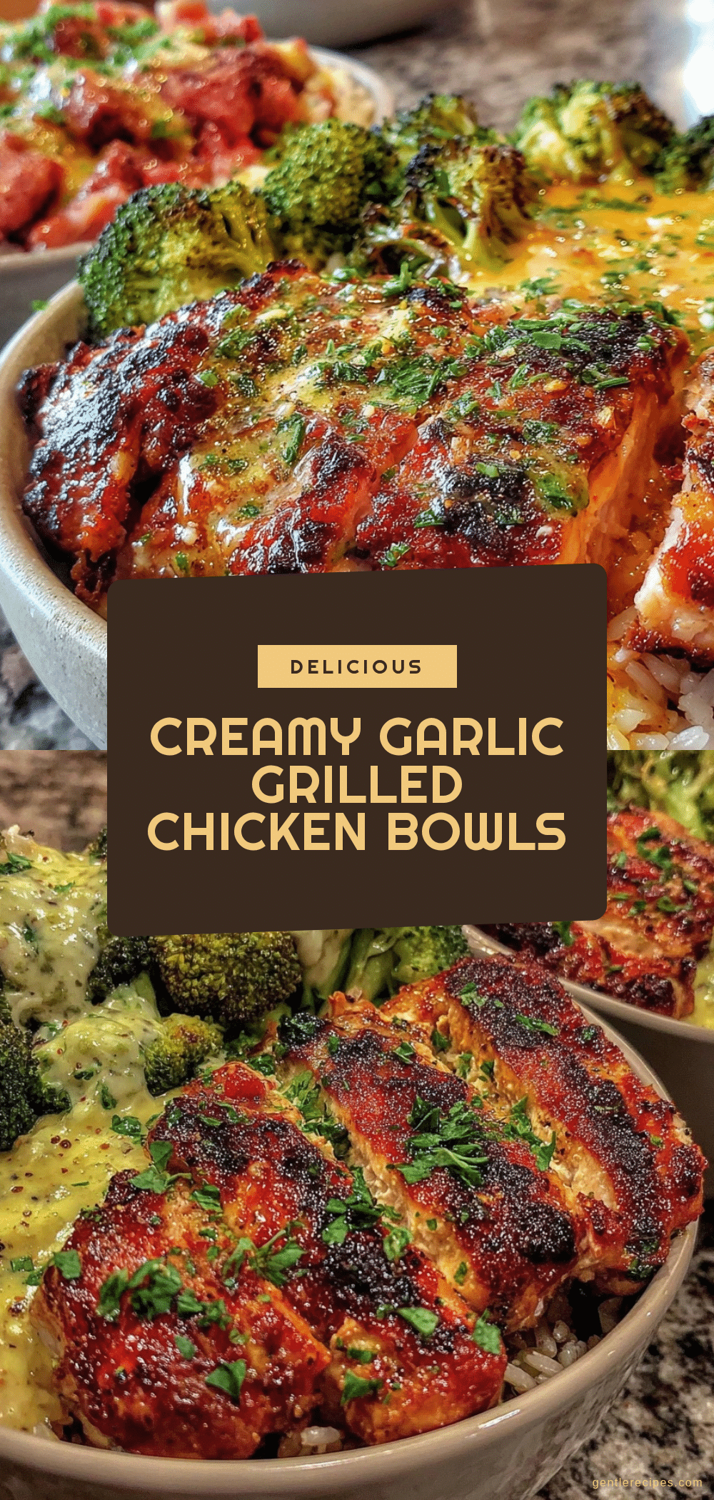 Grilled Chicken and Broccoli Bowls with Creamy Garlic Sauce Easy Recipe Ready in 30 Minutes 5 grilled chicken and broccoli bowls recipe