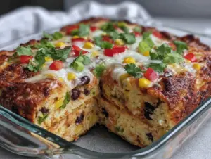 Home 7 healthy chicken burrito casserole - featured image