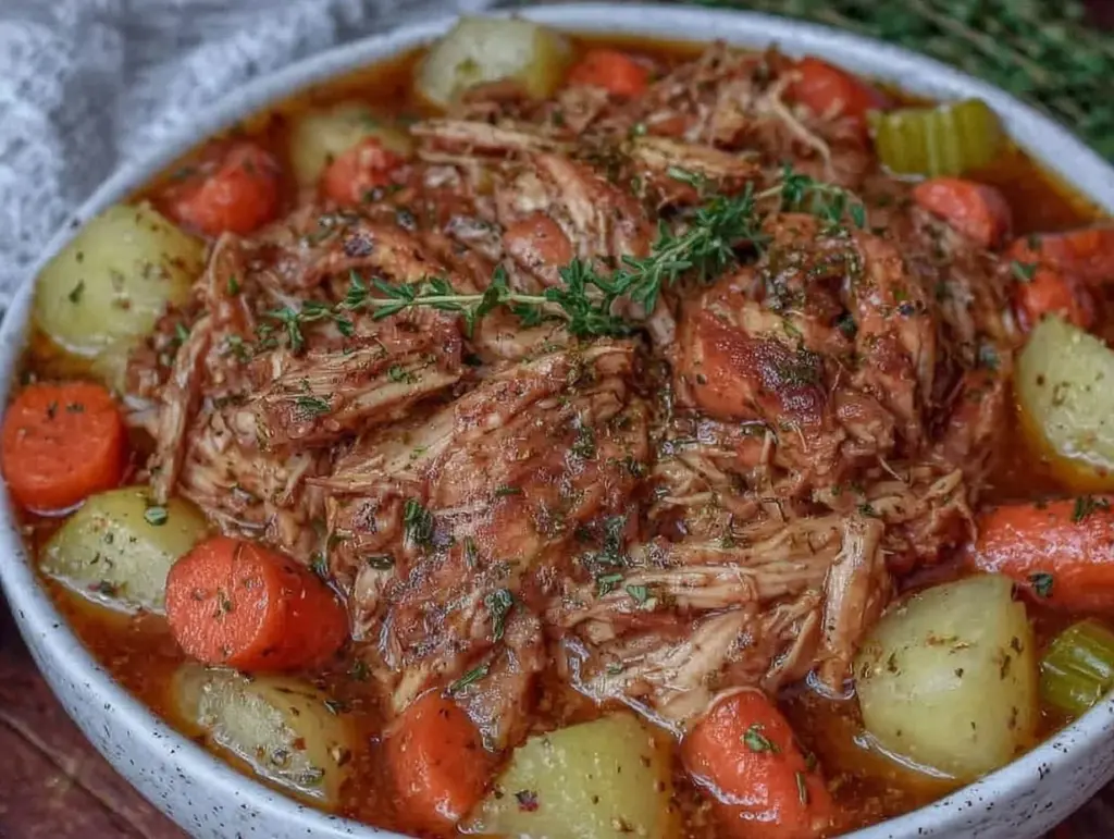 healthy chicken crockpot recipe - featured image