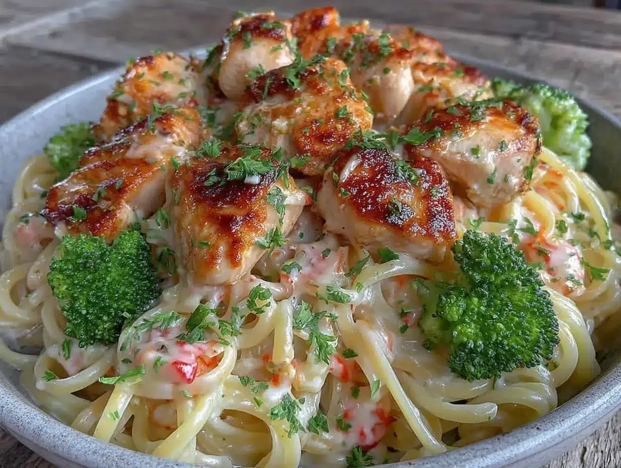 Healthy Garlic Parmesan Chicken Pasta Recipe Easy Meal Prep Dinner 4 healthy garlic parmesan chicken pasta preparation steps