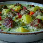 healthy pork sausage potato soup - featured image