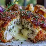 herb-crusted boursin chicken - featured image
