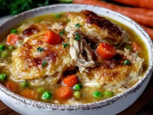 Home 7 high protein chicken pot pie soup - featured image