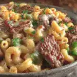 High-Protein Philly Cheesesteak Mac - featured image