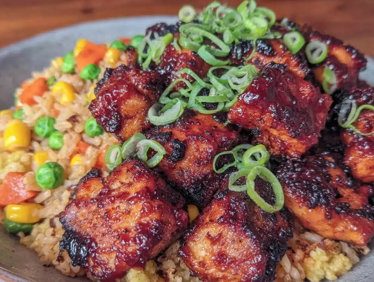 Honey BBQ Chicken Rice Recipe Easy Weeknight Dinner Ready in 30 Minutes 4 honey BBQ chicken rice recipe preparation steps