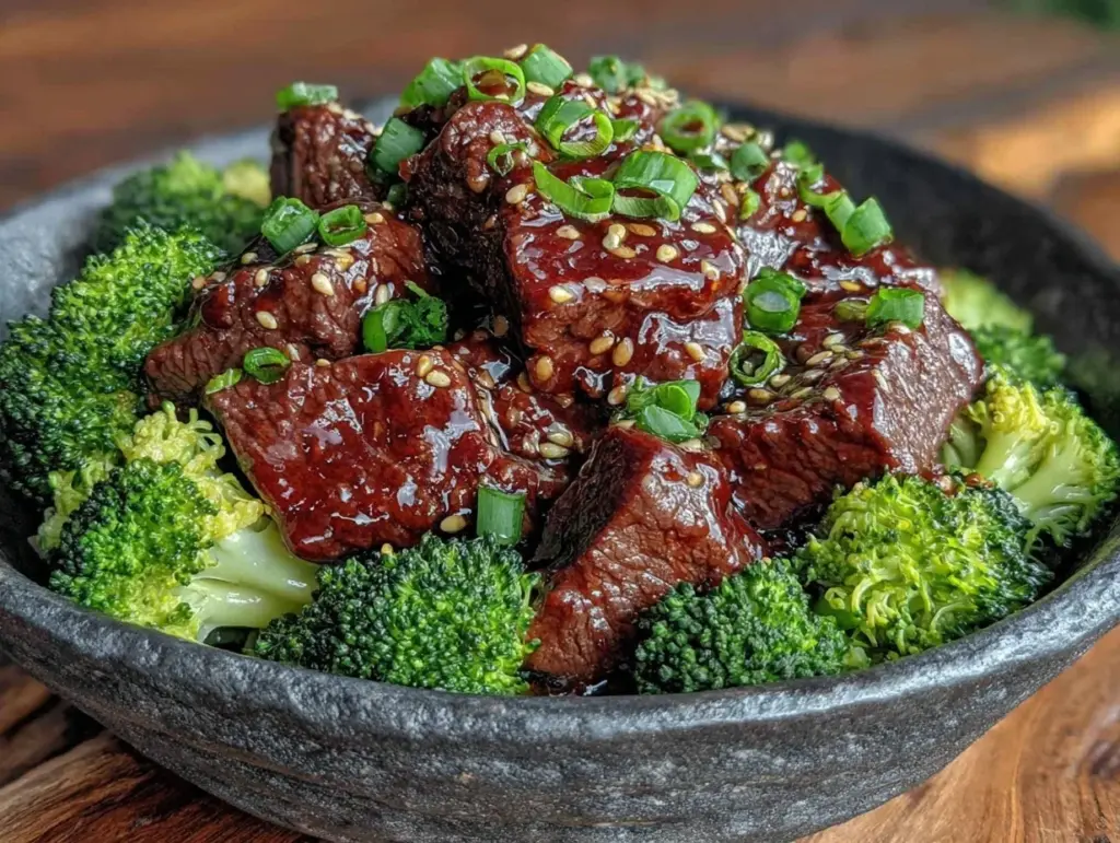 honey garlic beef slow cooker recipe - featured image