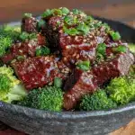 honey garlic beef slow cooker recipe - featured image