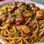 honey pepper chicken pasta - featured image