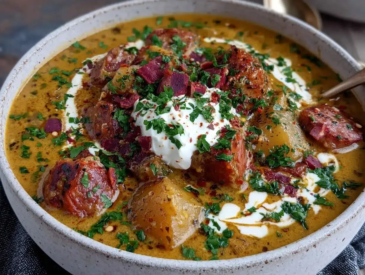 Instant Pot Cajun Potato Soup Recipe Easy Creamy Soup in 30 Minutes 4 Instant Pot Cajun potato soup preparation steps