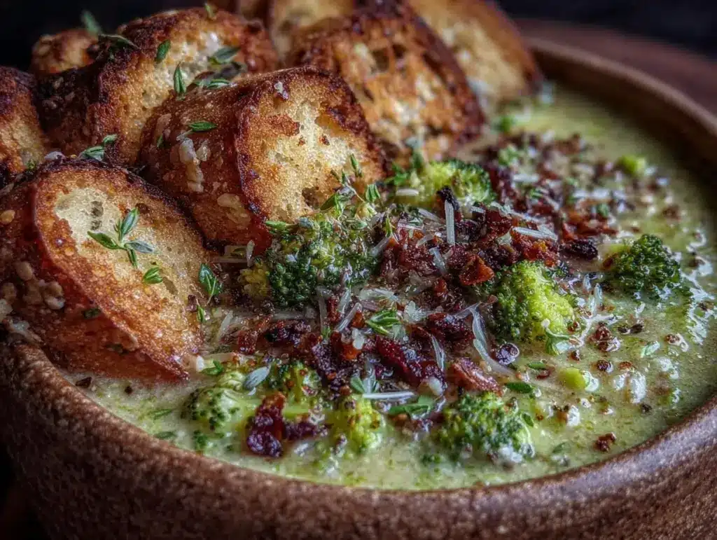 italian broccoli soup recipe - featured image