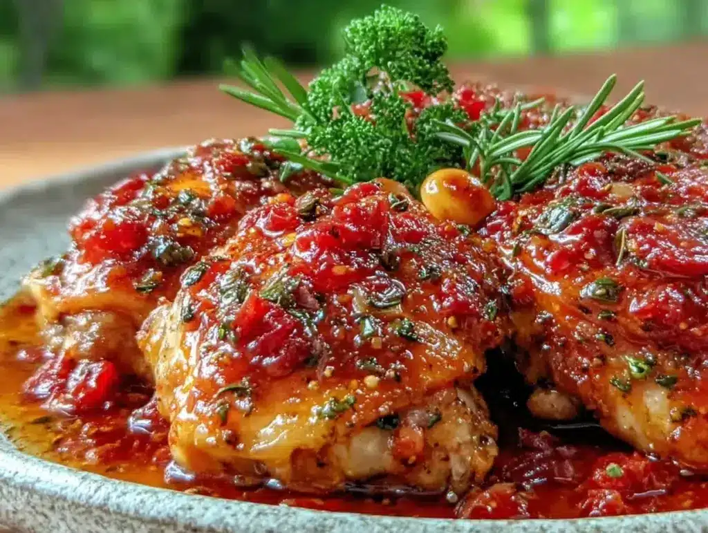 italian crockpot chicken thighs - featured image