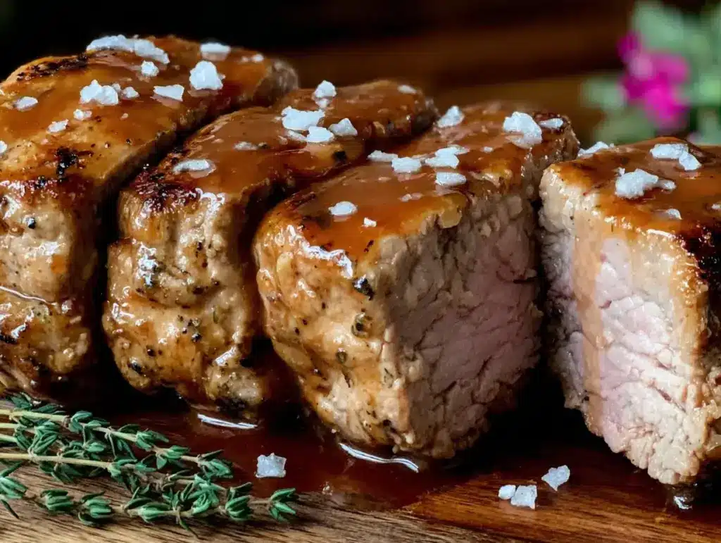 juicy honey garlic pork tenderloin - featured image