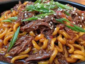 Home 4 korean beef noodles slow cooker recipe - featured image