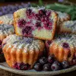 lavender blueberry tea cakes - featured image