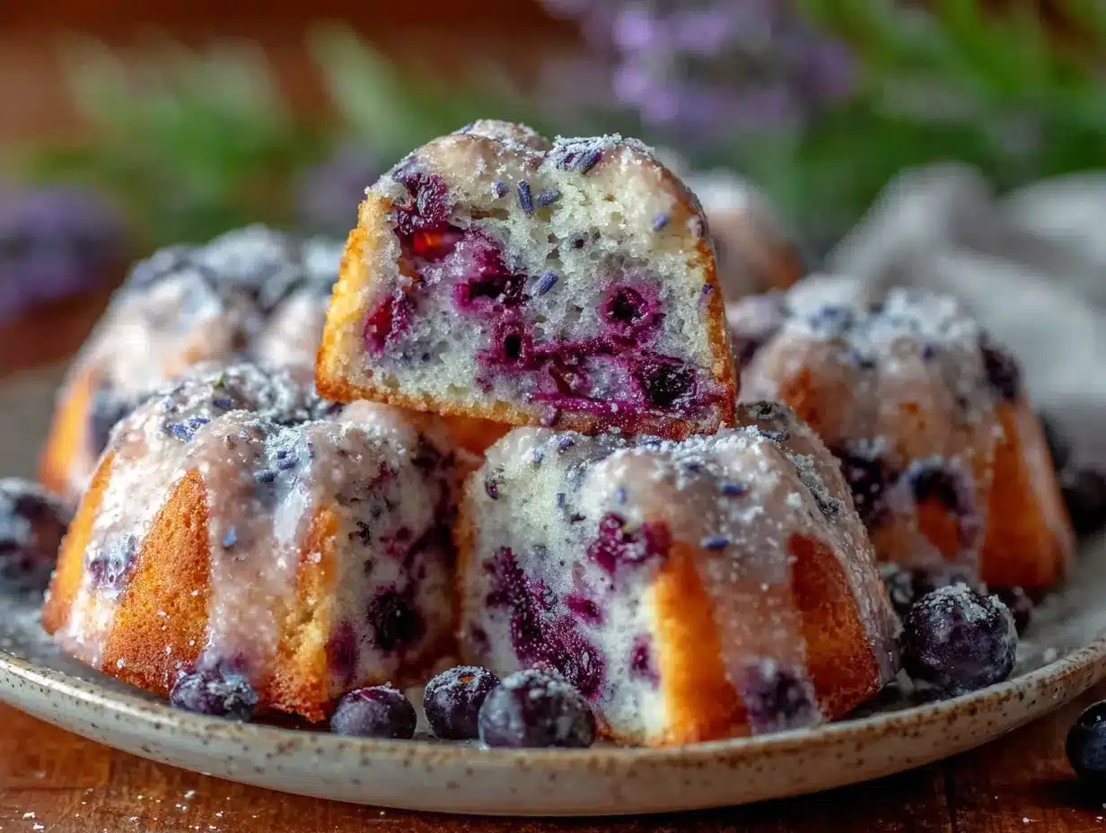 Lavender Blueberry Tea Cakes Recipe Easy Moist Tender Crumb 4 lavender blueberry tea cakes preparation steps