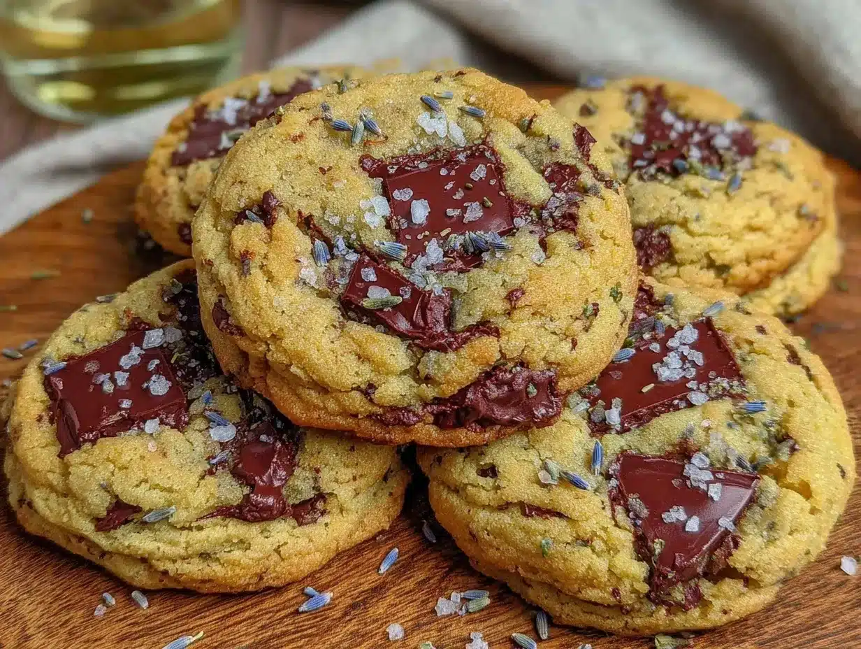 Lavender & Sea Salt Chocolate Chunk Cookies Recipe with Crispy Edges Easy and Perfect 4 lavender sea salt chocolate chunk cookies preparation steps
