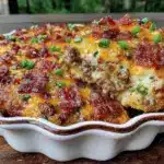 Low-Carb Bacon Cheeseburger Casserole - featured image