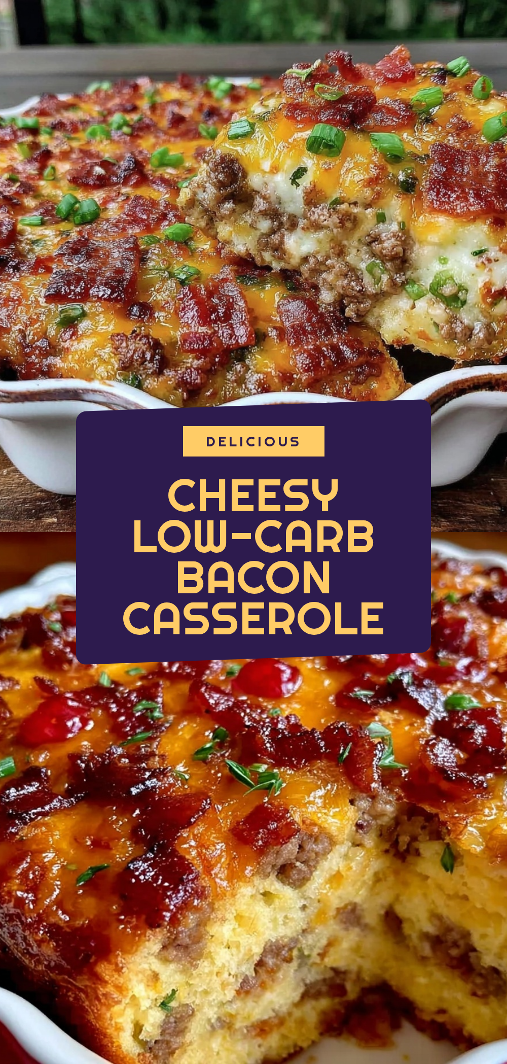 Low-Carb Bacon Cheeseburger Casserole Easy Weeknight Dinner Recipe 5 Low-Carb Bacon Cheeseburger Casserole recipe