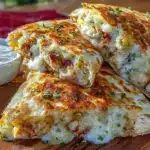 low carb cheesy garlic chicken wraps - featured image