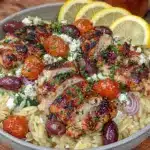 Mediterranean chicken orzo - featured image