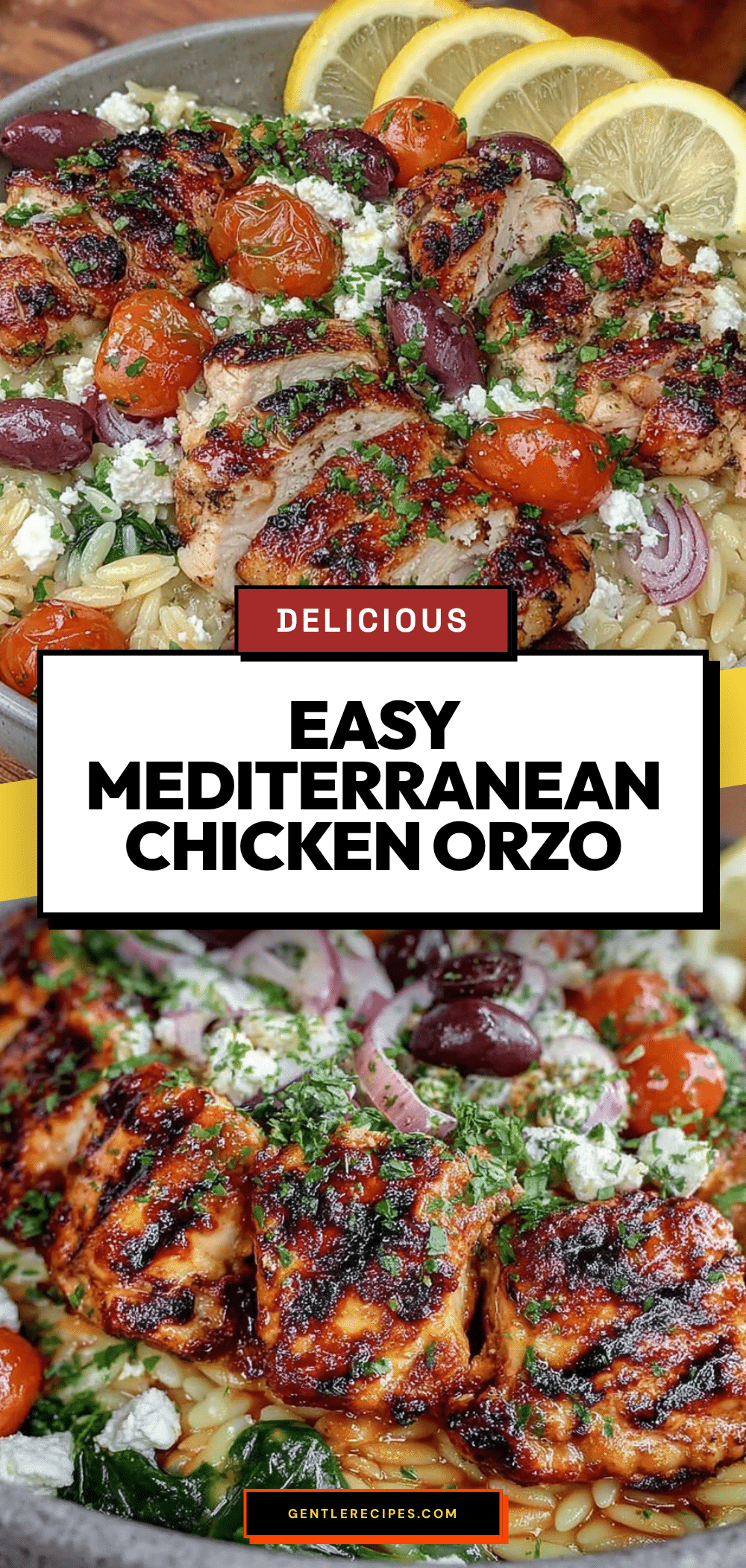 Mediterranean Chicken Orzo Healthy Dinner Recipe Ready in 30 Minutes 5 Mediterranean chicken orzo recipe